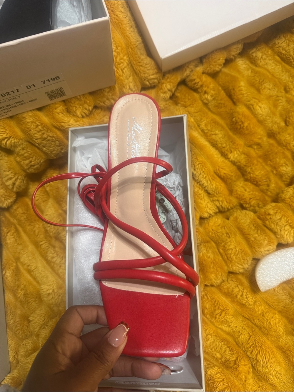 Red Strappy Heels NWT